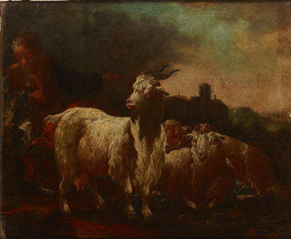 Goats and Sheep, c1690. Creator: Philipp Peter Roos.