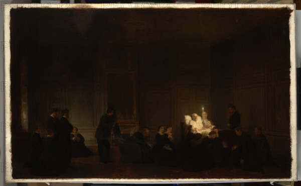 Death of Prince Adam Jerzy Czartoryski (1770-1861), 1863. Creator: Louis Francois Prosper Roux.