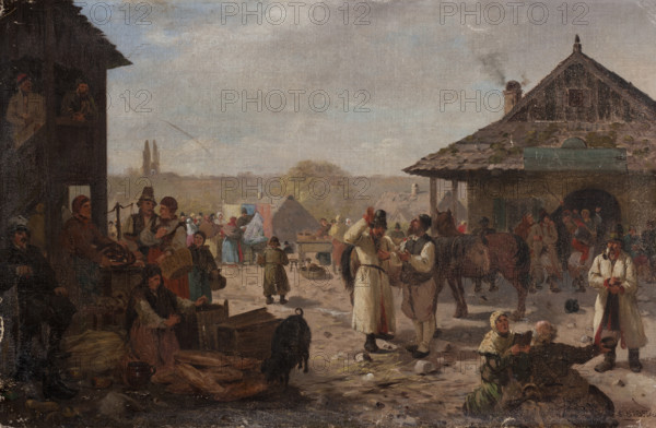Fair in a Small Town, between 1880-1890. Creator: Seweryn Bieszczad.