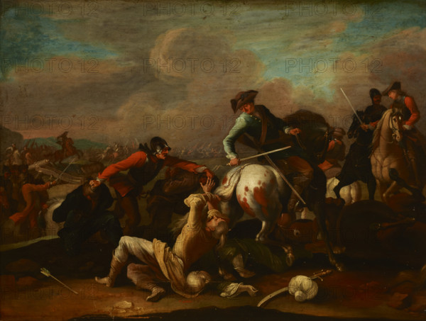 Skirmish with the Turks, 18th century. Creator: Wenzel Ignaz Prasch.
