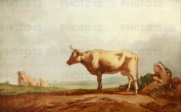 Cows at Pasture, c1800. Creator: Jacob van Strij.