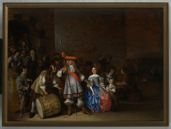 Guardroom Scene, c1665 -1673. Creator: Anthonie Palamedesz.