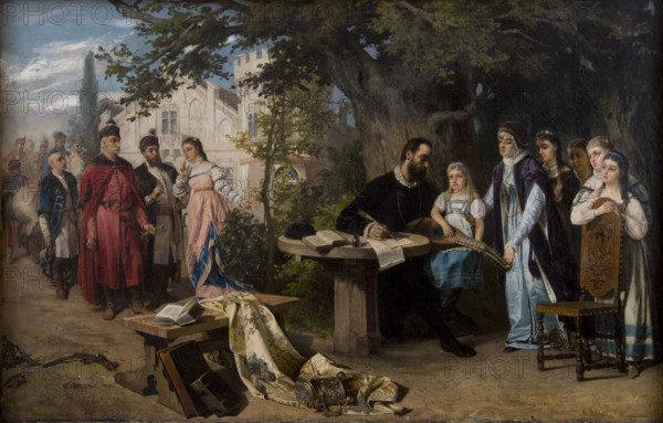 Jan Zamoyski Visiting Czarnolas, 1877. Creator: Karol Miller.