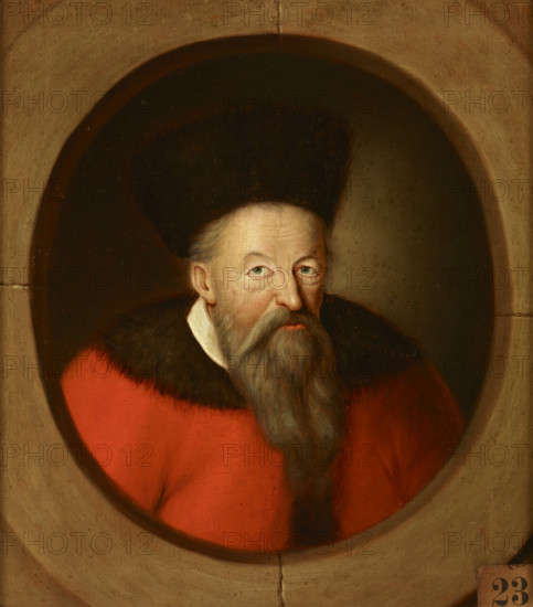 Portrait of Prince Konstanty Ostrogski (1460-1533), Castellan of Vilnius, Grand..., after 1785. Creator: Friedrich Kloss.