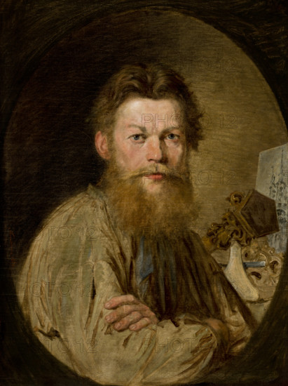 Portrait of Sculptor Kazimierz Wakulski, 1868. Creator: Antoni Kozakiewicz.