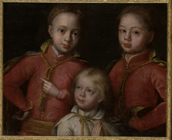 Portrait of the Sons of John III Sobieski: Aleksander (1677-1714), Konstanty...and Jan...after 1685. Creator: Unknown.