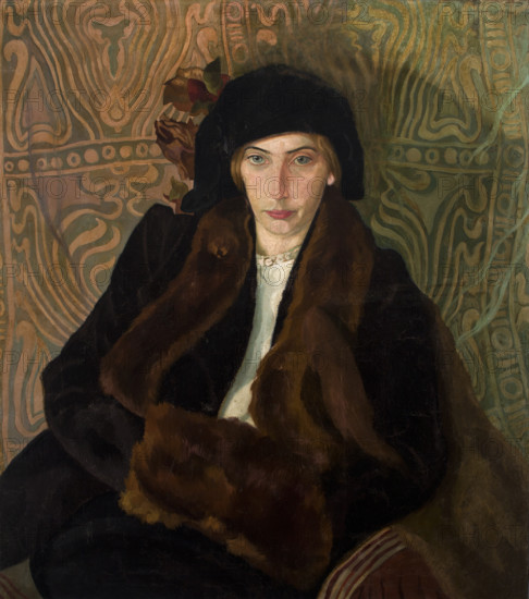 Portrait of Eugenia Dunin-Borkowska, 1912. Creator: Stanislaw Ignacy Witkiewicz.