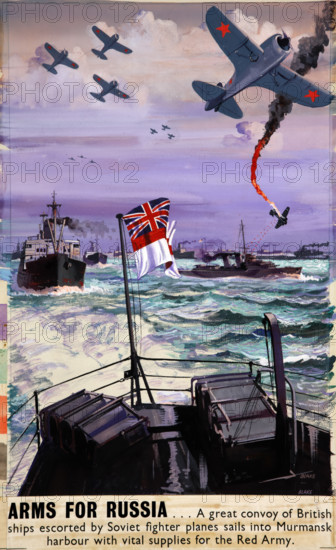 'Arms for Russia', British poster, World War II, c1941-c1945. Creator: Frederick Donald Blake.