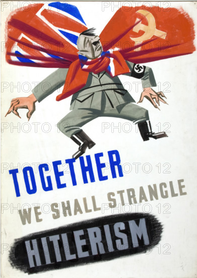 'Together We Shall Strangle Hitlerism', World War II poster, c1939-c1945. Creator: Unknown.