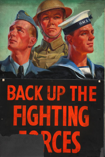 'Back Up The Fighting Forces', World War II poster, c1939-c1945. Creator: Mackinlay.