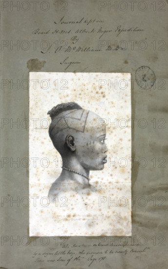 One of the sons of Onnese Obi Osai chief of Aboh, River Niger, drawn by John Duncan, 1840-42. Creator: John Duncan.