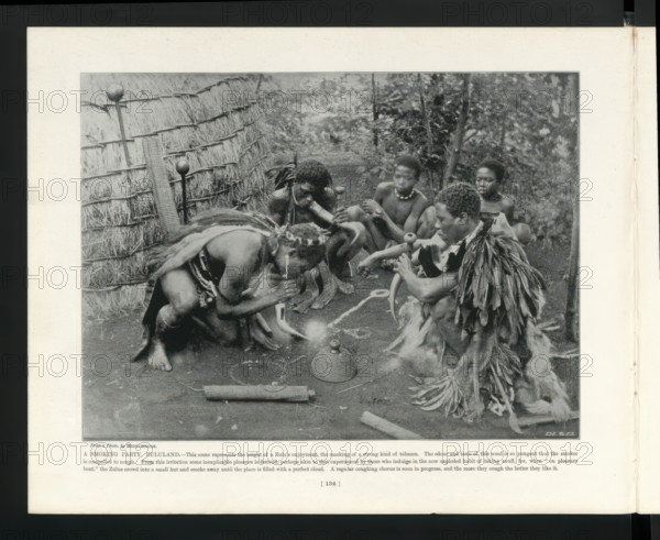 A Smoking Party, Zululand, South Africa, c1900?  Creator: John Middlebrook.
