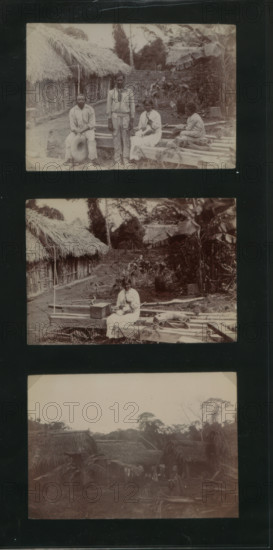 Huts at Coolies Lines Hill Bank, Belize, 1900. Creator: Unknown.