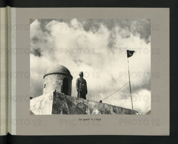 On guard in Libya. Creator: Colonial Office.