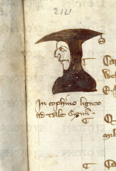 Pen portrait from 'Bishop Stapelton's Calendar' from the reign of Edward II, c1324.  Creator: Unknown.