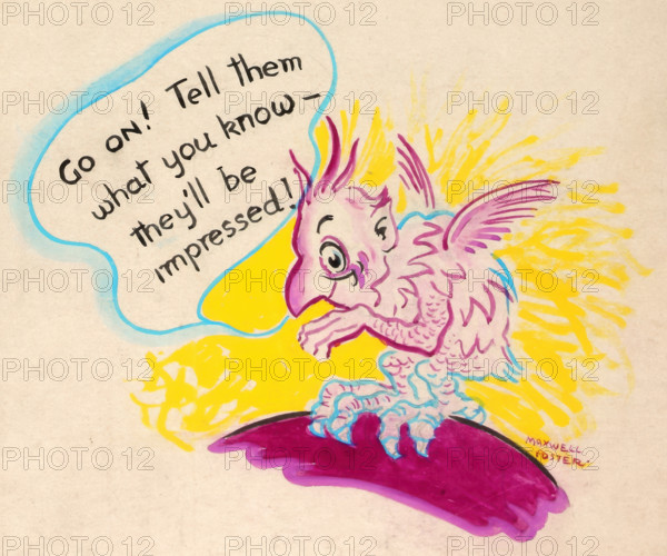 'The chatterbug will get you if you don't watch out! Careless..., WWII poster, between 1939 and 1946 Creators: Central Office of Information, Unknown.