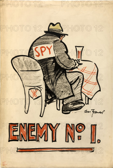 'Enemy No.1, World War II poster, 1939-1946. Creator: Central Office of Information.
