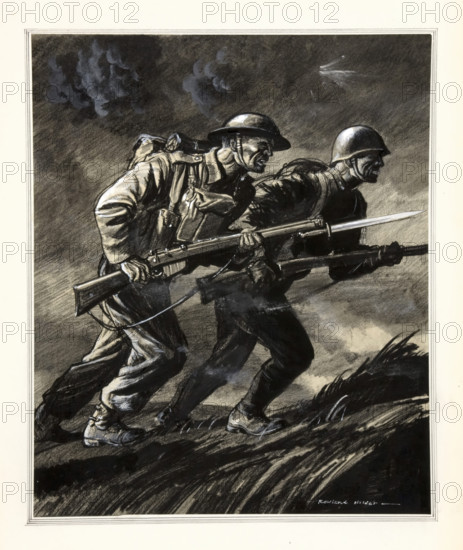 Unity of Strength - WWII poster, between 1939 and 1946. Creators: Rowland Hilder, Central Office of Information.