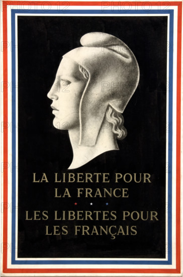 'Freedom for France - freedom for the French', World War II poster, 1940. Creator: Unknown.