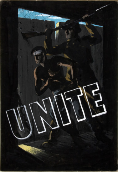 'Unite', World War II poster, between 1939 and 1946. Creator: Central Office of Information.