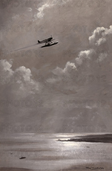 Seascape [Schneider Trophy aircraft], between 1939 and 1946. Creators: Central Office of Information, Roy Anthony Nockolds.