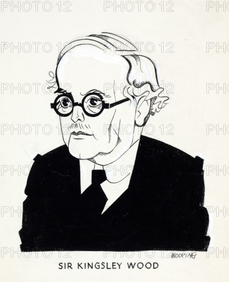 Sir Kingsley Wood, between 1939 and 1946. Creators: Central Office of Information, John Musgrave-Wood.