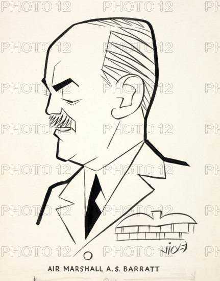 Air Marshall AS Barratt, between 1939 and 1946. Creators: Central Office of Information, Victor Weisz.