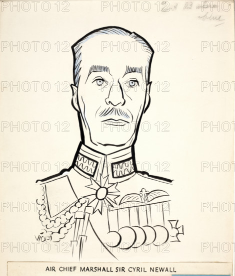 Air Chief Marshal Sir Cyril Newall, 1st Baron Newall, between 1939 and 1946. Creators: Central Office of Information, Victor Weisz.
