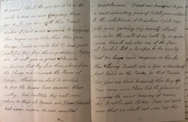 Letter from William Pitt, 1772. Creator: William Pitt the Younger.