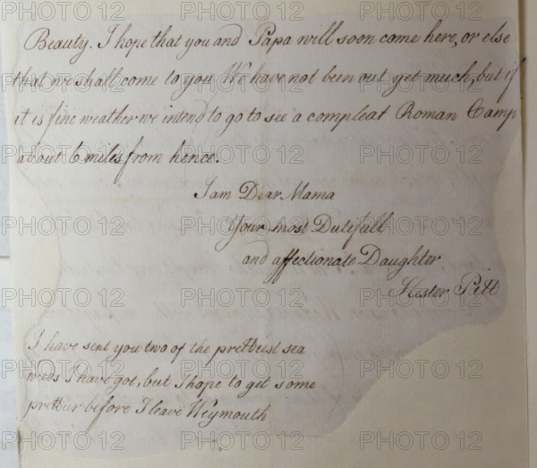 Letter from Hester Pitt, between 1766 and 1770. Creator: Hester Stanhope.