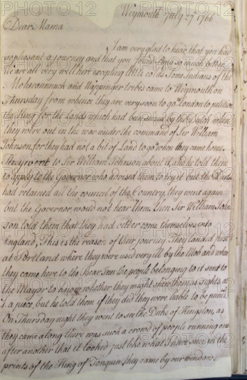 Letter from Hester Pitt, 1766. Creator: Hester Stanhope.