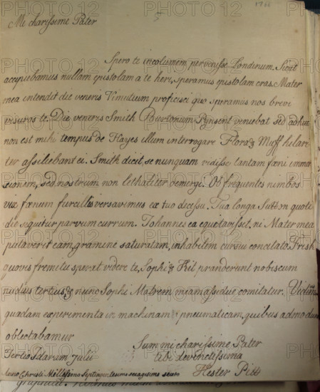 Letter from Hester Pitt, between 1766 and 1770. Creator: Hester Stanhope.