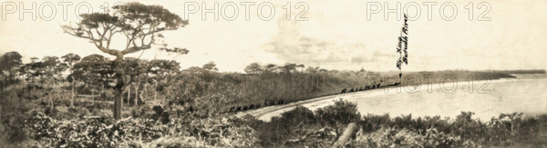 View from Ruins of Takoradi Fort looking Northward over Takoradi small bay and route..., 1920. Creator: Unknown.
