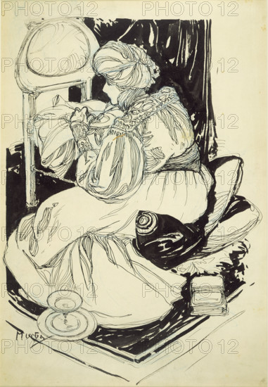 Sarah Bernhardt (1844-1923), c1896. Creator: Mucha, Alfons Marie (1860-1939).