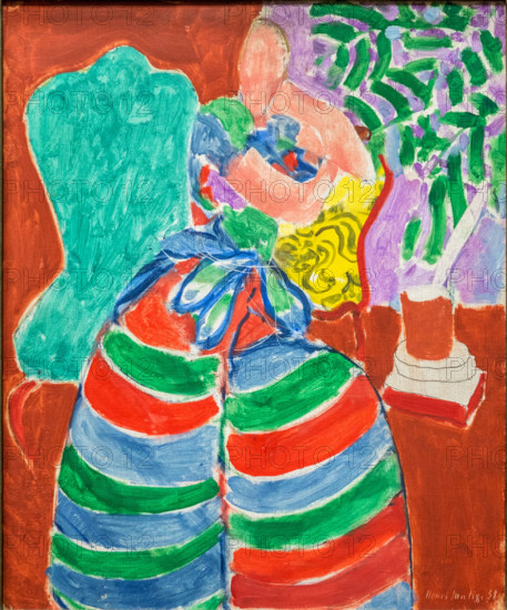 The striped Dress, 1938. Creator: Matisse, Henri (1869-1954).