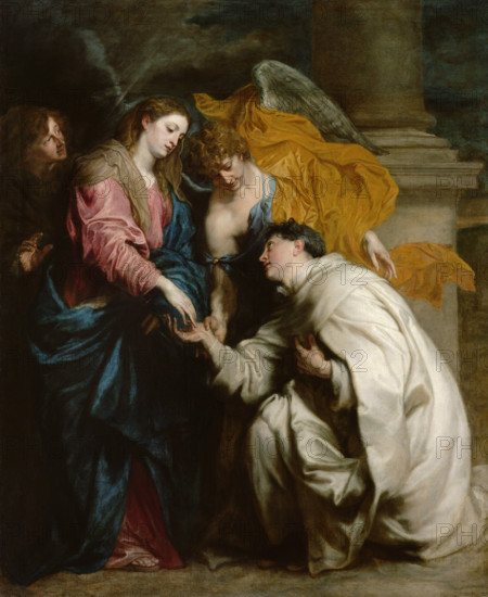 The Vision of the Blessed Hermann Joseph (The Mystical Engagement of the Blessed...1629-1630. Creator: Dyck, Sir Anthony van (1599-1641).