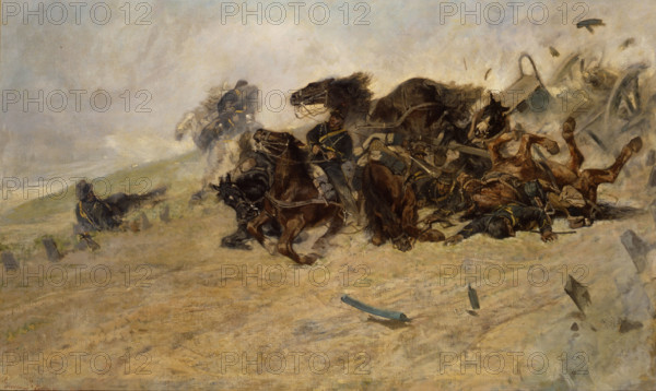 The Explosion, 1880. Creator: Fattori, Giovanni (1825-1908).