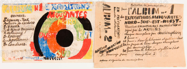 Projet Bulletin de souscription pour l'album nº 1 des Expositions Mouvantes, 1916. Creator: Delaunay, Robert (1885-1941).
