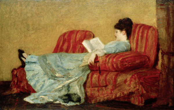 Young Lady Reading, 1878. Creator: Cassatt, Mary (1845-1926).
