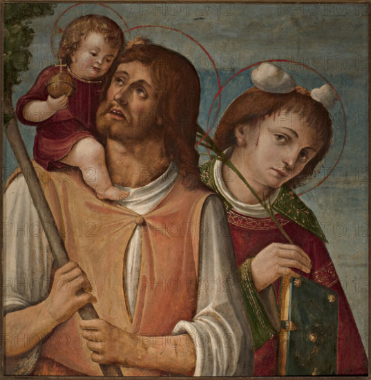 Saints Christopher and Stephen, 1512-1516. Creator: Carrari, Baldassarre, the Younger (c. 1460-1516).
