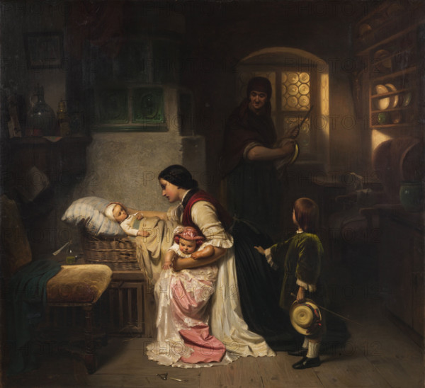 The Nanny, Second Half of the 19th cen.. Creator: Piloty, Carl Theodor von (1826-1886).
