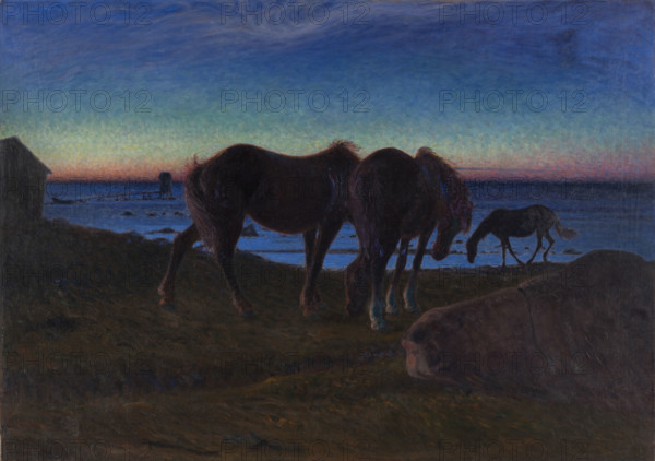 Grazing by the Shore, 1900. Creator: Kreuger, Nils (1858-1930).