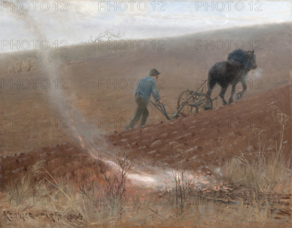 Spring Ploughing, 1884. Creator: Kreuger, Nils (1858-1930).