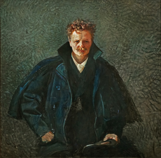Portrait of August Strindberg, 1893. Creator: Krohg, Christian (1852-1925).