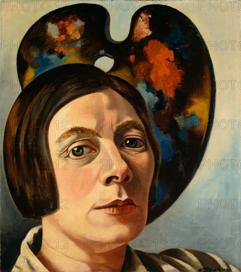 Self-Portrait in front of a Palette, 1934. Creator: Toorop, Charley (1891-1955).