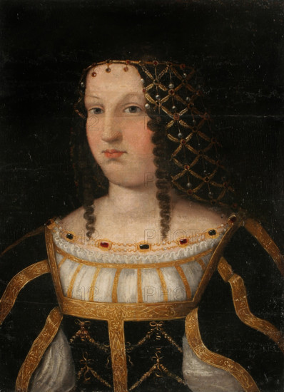 Portrait of Lucrezia Borgia (1480-1519), c1510. Creator: Veneto, Bartolomeo (1502-1555).