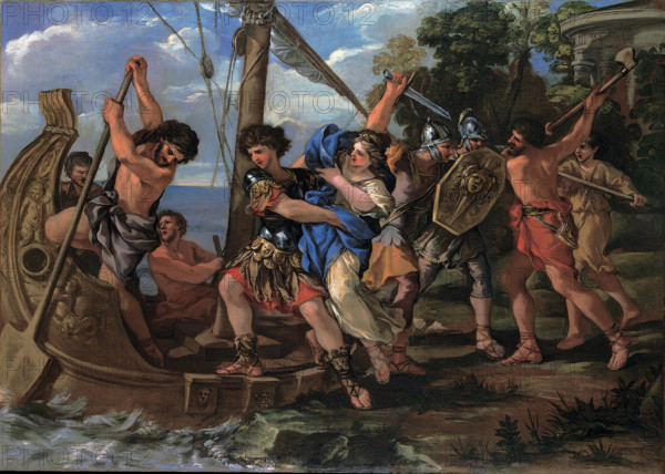 The Rape of Helen, 1630-1632. Creator: Romanelli, Giovanni Francesco (1610-1662).