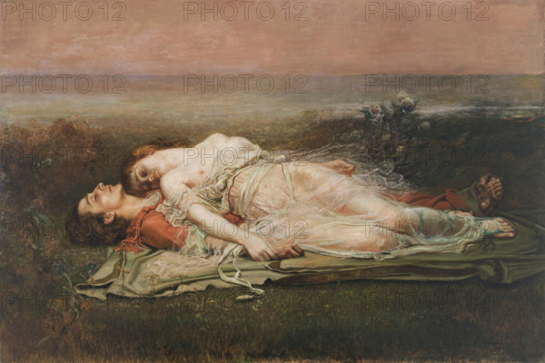 Tristan and Isolde (Death), 1910. Creator: Egusquiza y Barrena, Rogelio de (1845-1915).