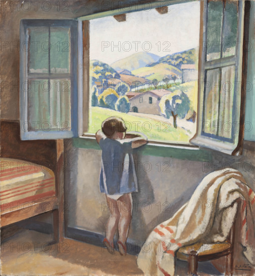 Girl at the Window, c1920. Creator: Arteta, Aurelio (1879-1940).