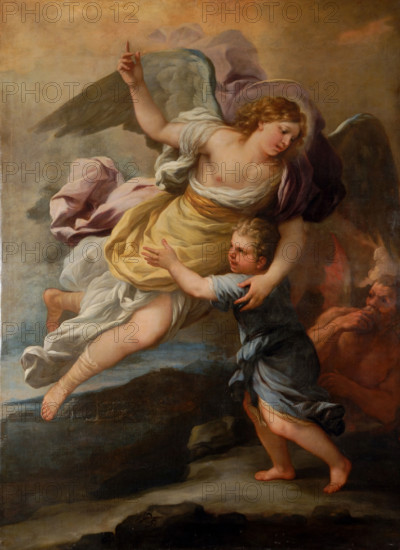 Guardian angel. Creator: Giordano, Luca (1632-1705).